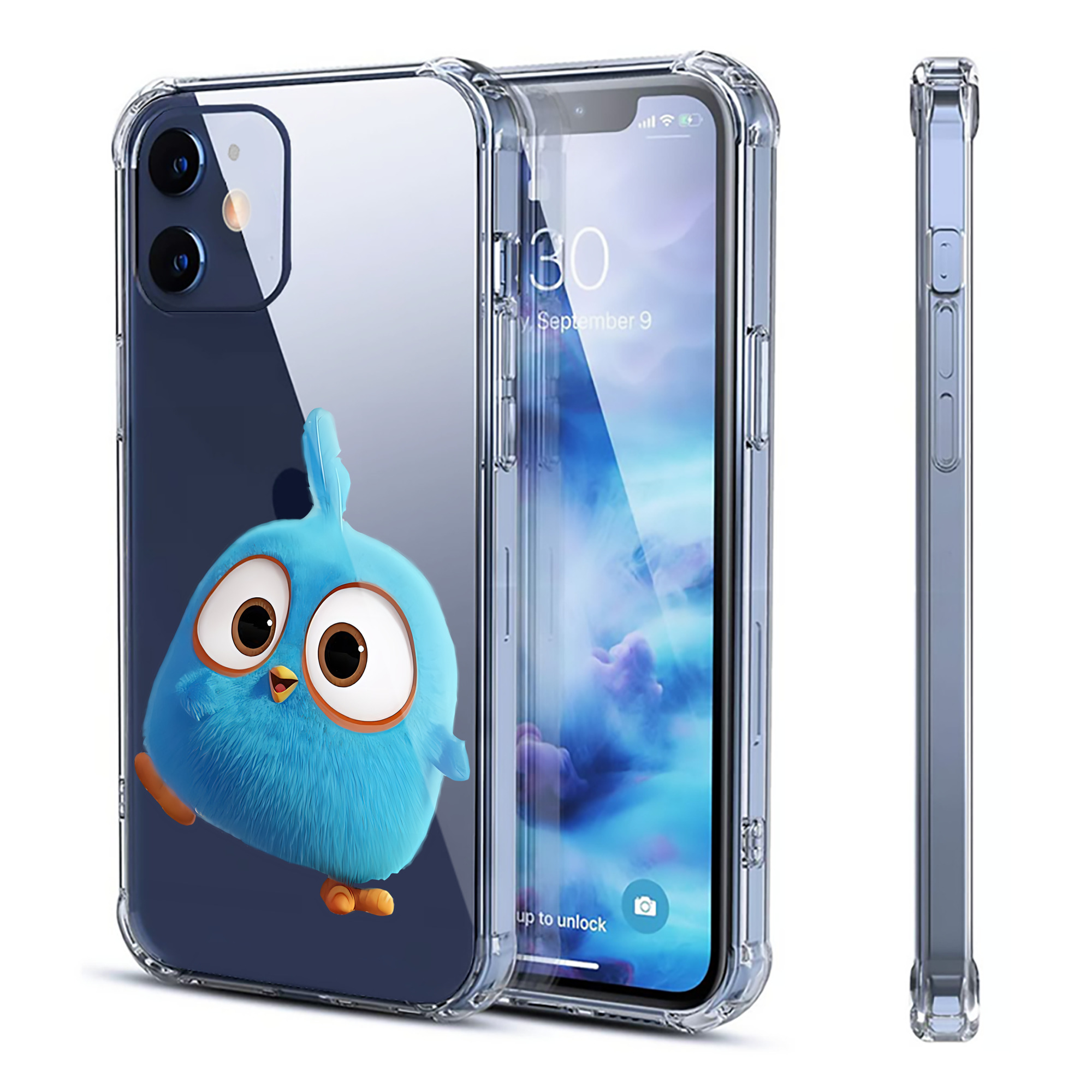 （画像用） Angry Birds アングリーバード 【iPhone 12シリーズ対応】透明スマホケース（クリアソフトケース）